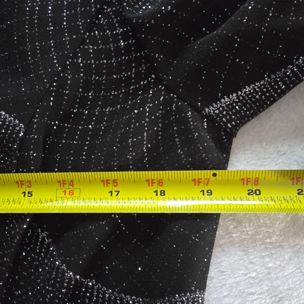 R&M Richards Petite Black Silver Glitter Jacket Dress 2 Piece Formal Size 12P - Picture 12 of 16